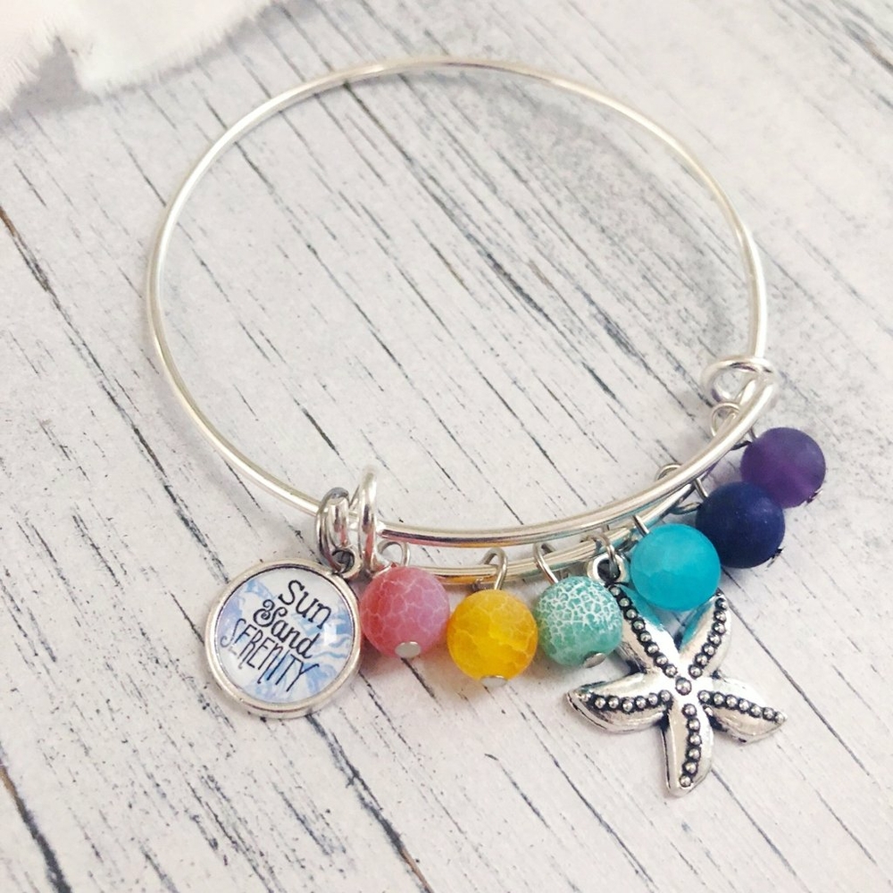 Kole Jax Serenity Beach Theme Bangle Bracelet